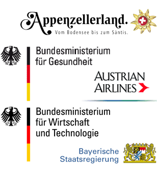 Appenzellerland Tourismus AG, Bundesministerium für Gesundheit, Bundesministerium für Wirtschaft und Technologie, Bayerisches Staatsministerium für Umwelt und Gesundheit, Austria Airlines